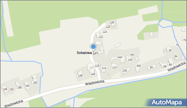 Ponikiew, Wadowicka, 118, mapa Ponikiew