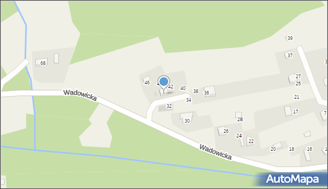 Ponikiew, Wadowicka, 48, mapa Ponikiew