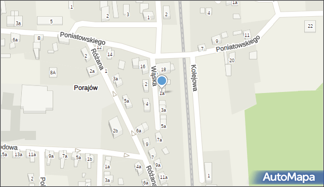 Porajów, Wąska, 1a, mapa Porajów