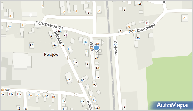 Porajów, Wąska, 1b, mapa Porajów