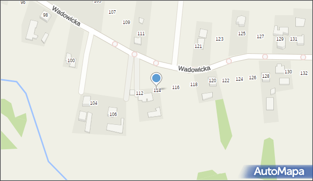Poręba Wielka, Wadowicka, 114, mapa Poręba Wielka