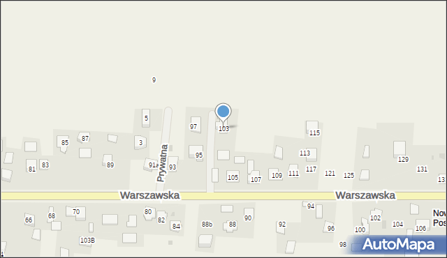 Poskwitów, Warszawska, 103, mapa Poskwitów