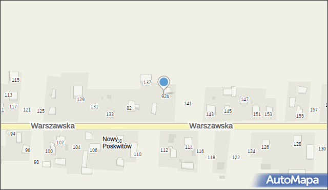 Poskwitów, Warszawska, 139, mapa Poskwitów
