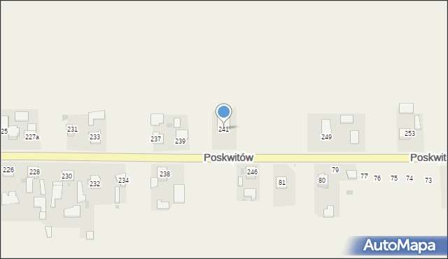 Poskwitów, Warszawska, 241, mapa Poskwitów