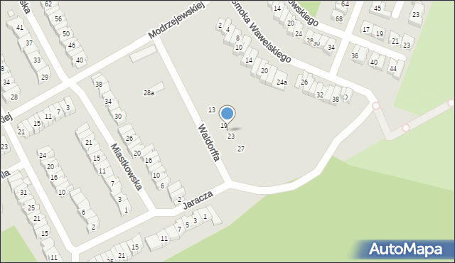 Poznań, Waldorffa Jerzego, 21, mapa Poznania