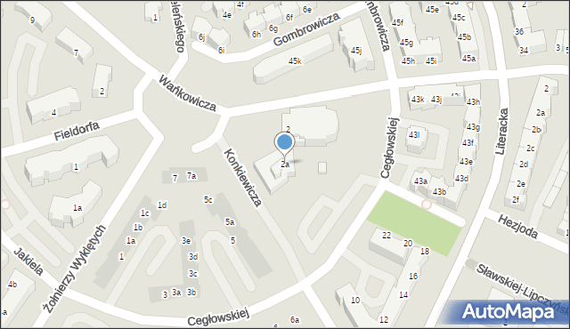 Poznań, Wańkowicza Melchiora, 2a, mapa Poznania