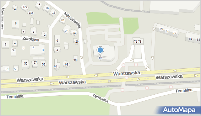 Warszawska 67 (ul), 61028 Poznań (PoznańNowe Miasto)