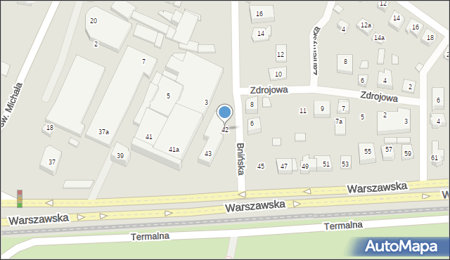 Poznań, Warszawska, 42, mapa Poznania