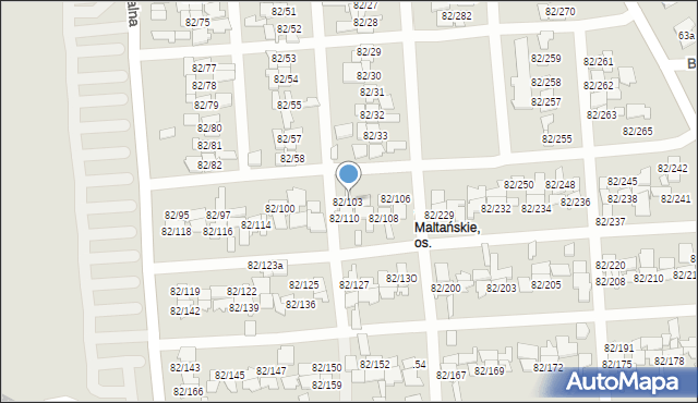 Poznań, Warszawska, 82/103, mapa Poznania