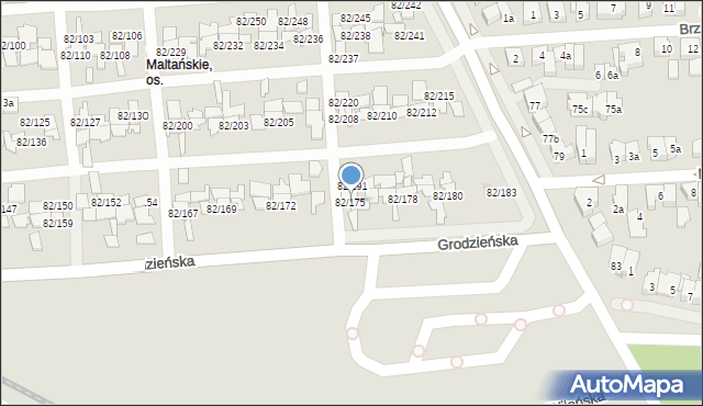 Poznań, Warszawska, 82/175, mapa Poznania