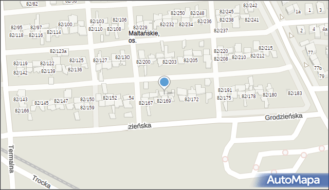 Poznań, Warszawska, 82/197, mapa Poznania