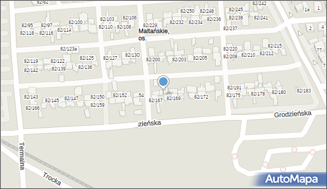 Poznań, Warszawska, 82/198, mapa Poznania