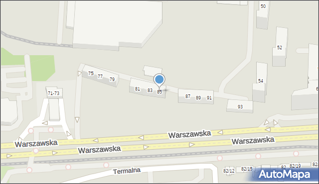 Poznań, Warszawska, 85, mapa Poznania