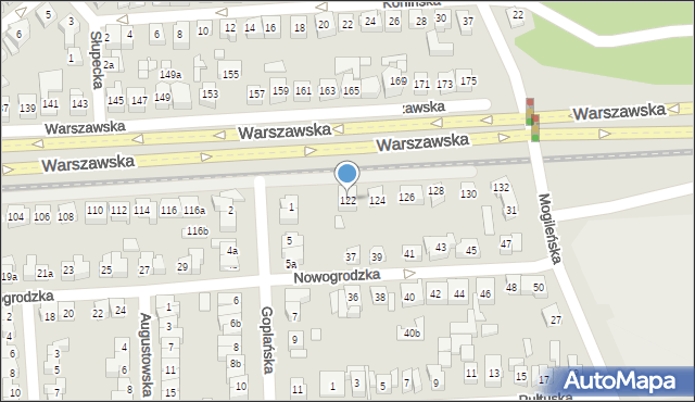 Poznań, Warszawska, 122, mapa Poznania