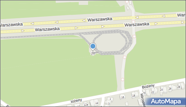 Poznań, Warszawska, 200, mapa Poznania