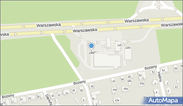 Poznań, Warszawska, 246a, mapa Poznania