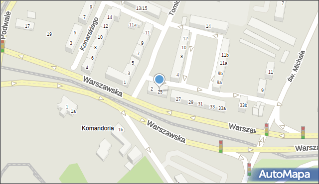 Poznań, Warszawska, 25, mapa Poznania