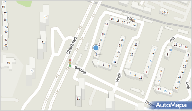 Poznań, Wagi, 2, mapa Poznania