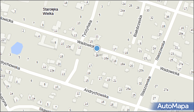 Poznań, Wadowicka, 16, mapa Poznania