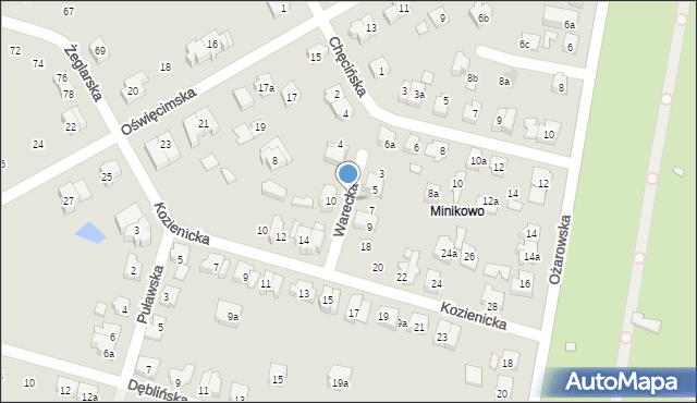 Poznań, Warecka, 3a, mapa Poznania