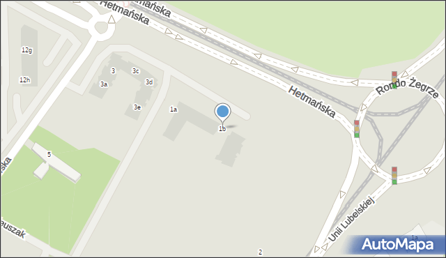 Poznań, Wagrowska, 1b, mapa Poznania