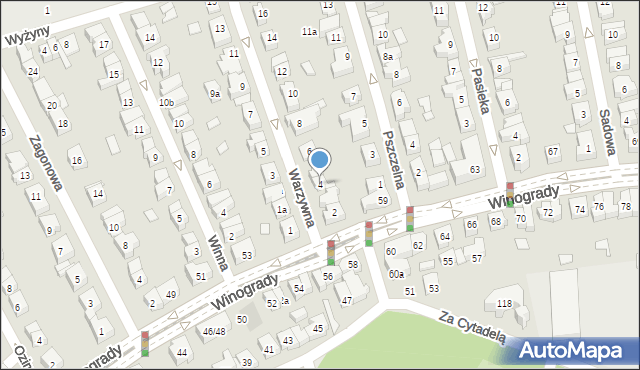 Poznań, Warzywna, 4, mapa Poznania