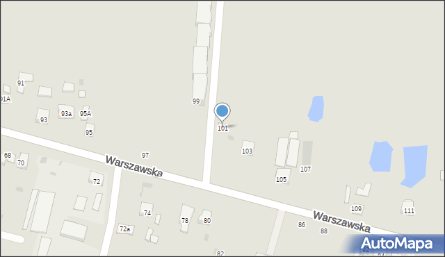 Praszka, Warszawska, 101, mapa Praszka