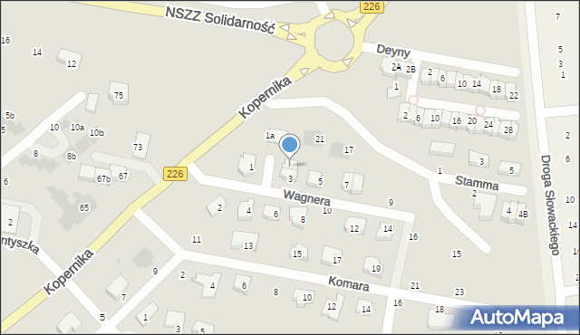 Pruszcz Gdański, Wagnera Huberta, 3a, mapa Pruszcz Gdański