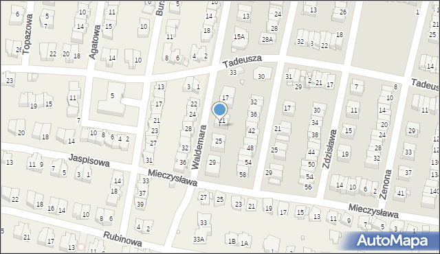 Pruszków, Waldemara, 23, mapa Pruszków