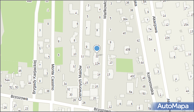 Pruszków, Wańkowicza Melchiora, 12, mapa Pruszków