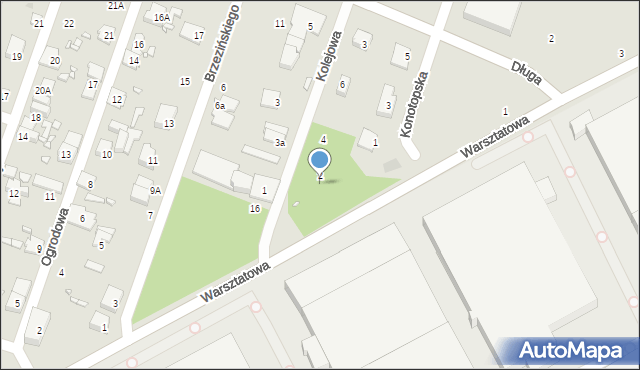 Pruszków, Warsztatowa, 14, mapa Pruszków