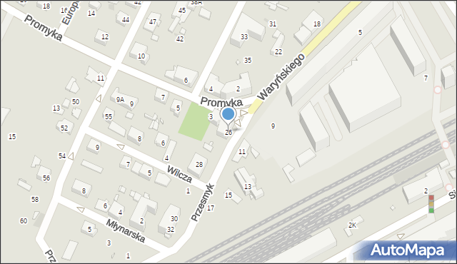 Pruszków, Waryńskiego Ludwika, 26, mapa Pruszków