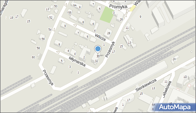 Pruszków, Waryńskiego Ludwika, 30, mapa Pruszków