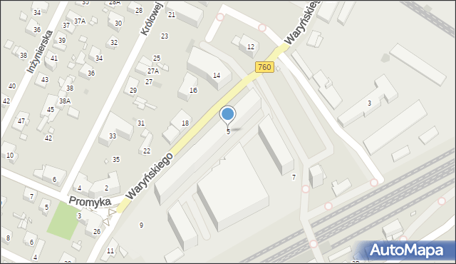 Pruszków, Waryńskiego Ludwika, 5, mapa Pruszków