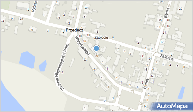 Przedecz, Waryńskiego Ludwika, 10, mapa Przedecz