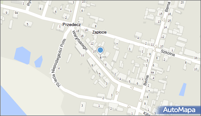 Przedecz, Waryńskiego Ludwika, 6, mapa Przedecz