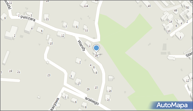 Przemyśl, Wandy, 1a, mapa Przemyśla