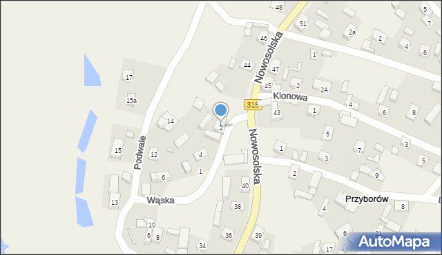 Przyborów, Wąska, 2, mapa Przyborów