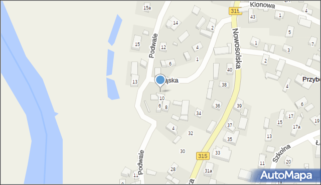 Przyborów, Wąska, 5, mapa Przyborów