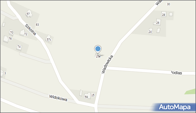 Przybradz, Wadowicka, 15e, mapa Przybradz