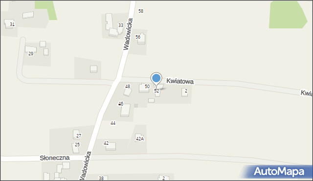 Przybradz, Wadowicka, 52, mapa Przybradz
