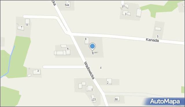 Przybradz, Wadowicka, 6, mapa Przybradz