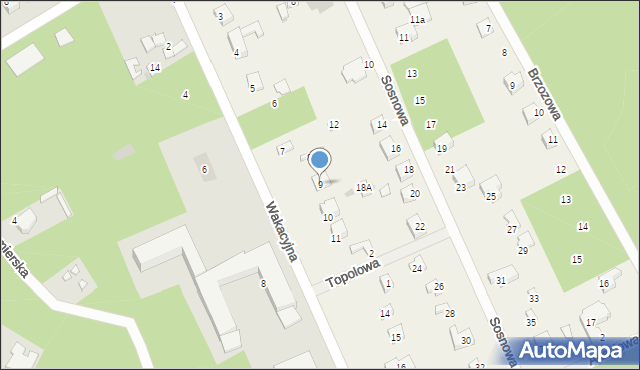 Przygoń, Wakacyjna, 9, mapa Przygoń