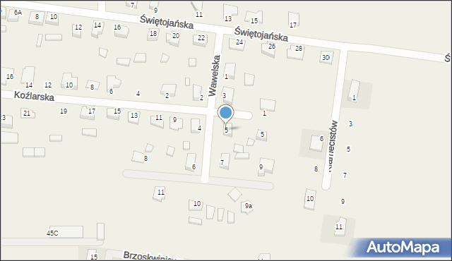 Przyprostynia, Wawelska, 5, mapa Przyprostynia