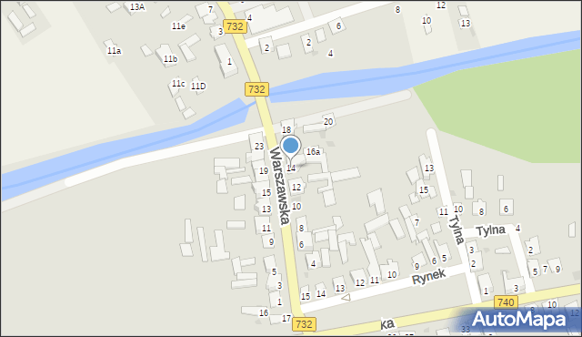 Przytyk, Warszawska, 14, mapa Przytyk