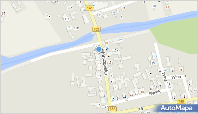 Przytyk, Warszawska, 19, mapa Przytyk