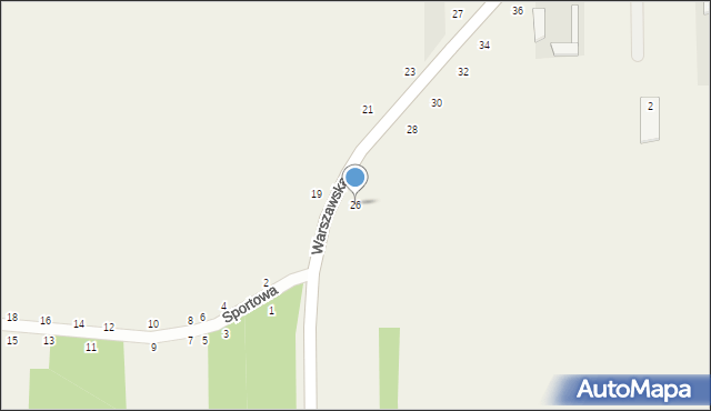 Psucin, Warszawska, 26, mapa Psucin