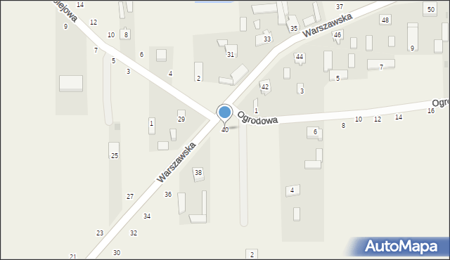 Psucin, Warszawska, 40, mapa Psucin