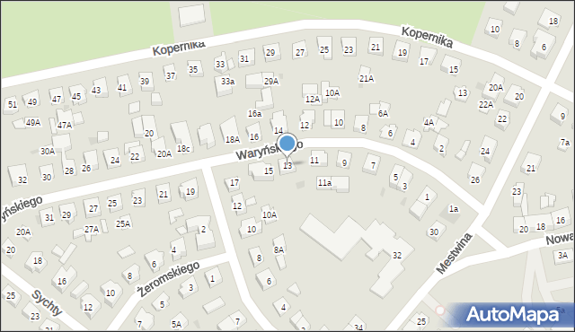 Puck, Waryńskiego Ludwika, 13, mapa Puck