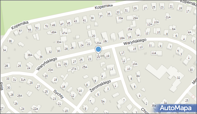 Puck, Waryńskiego Ludwika, 21, mapa Puck